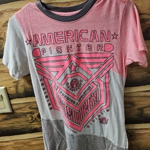 American fighter short sleeve shirt.